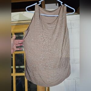 Women's Tan Sleeveless Top Size xl
